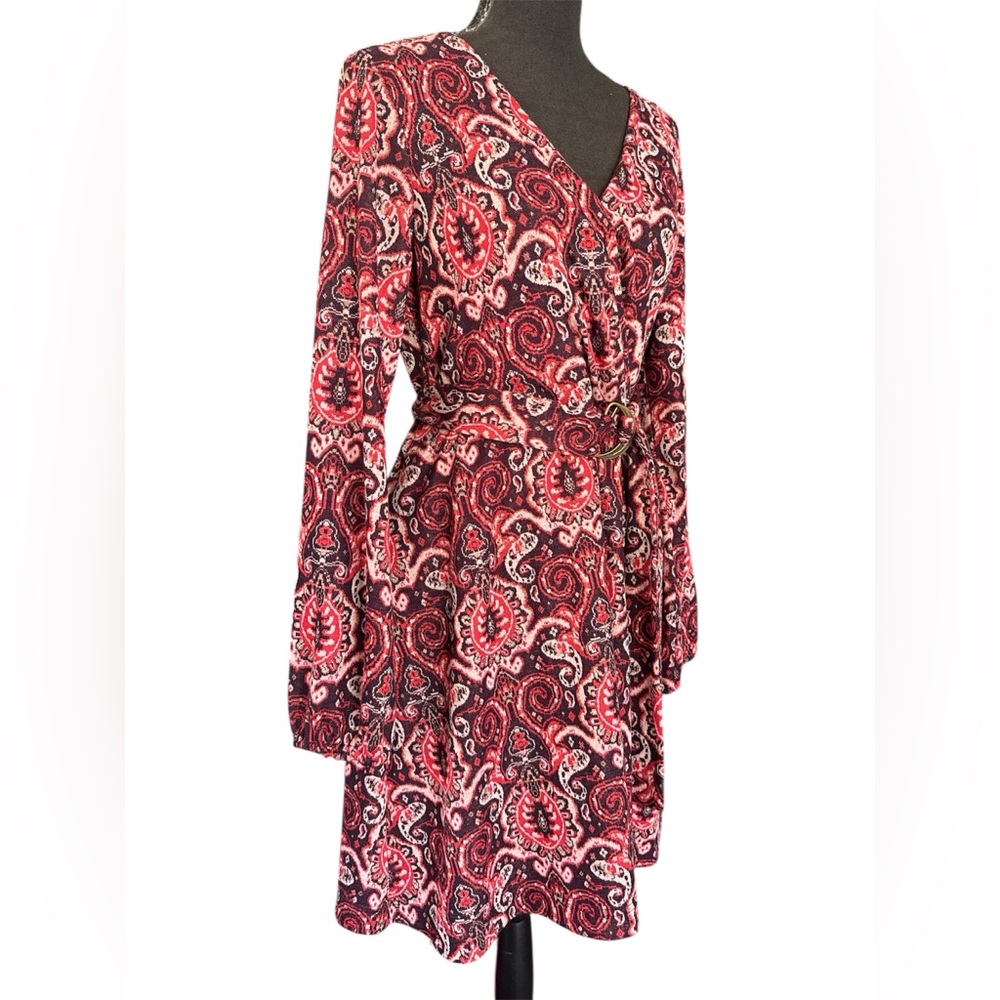 Mauve by Anthropologie Paisley Dress, Size L - Picture 3 of 9